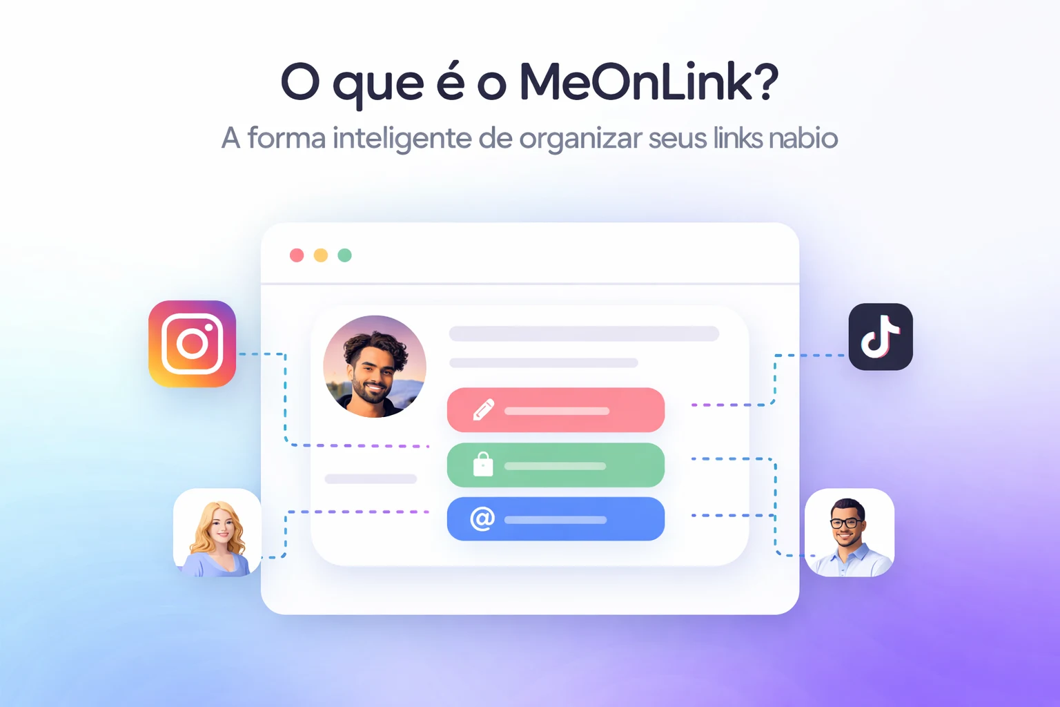 O que é o MeOnLink? A forma inteligente de organizar seus links na bio.
